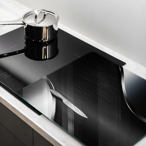 Skleněná krájecí deska Kovová abstrakce