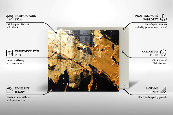 Skleněná deska do kuchyně Elegantní barva textury