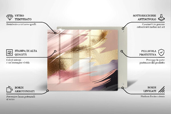 Skleněná deska do kuchyně Pastelové skvrny