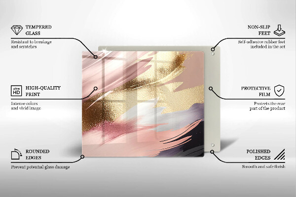 Skleněná deska do kuchyně Pastelové skvrny