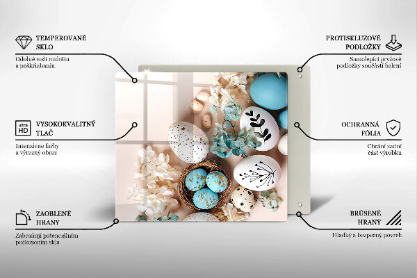 Skleněná deska do kuchyně Velikonoční dekorace