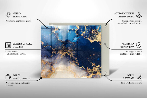 Skleněná deska do kuchyně Mramorová abstrakce