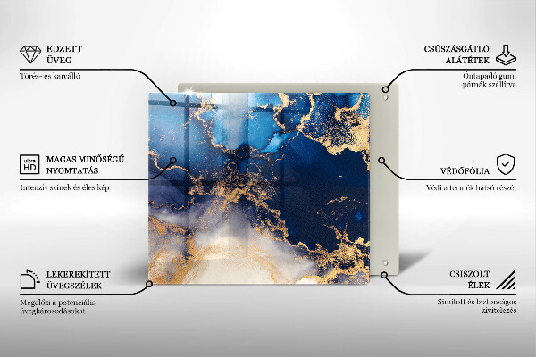 Skleněná deska do kuchyně Mramorová abstrakce