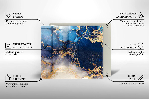 Skleněná deska do kuchyně Mramorová abstrakce