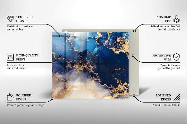 Skleněná deska do kuchyně Mramorová abstrakce