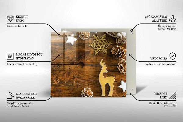 Skleněná deska do kuchyně Vánoční dekorace