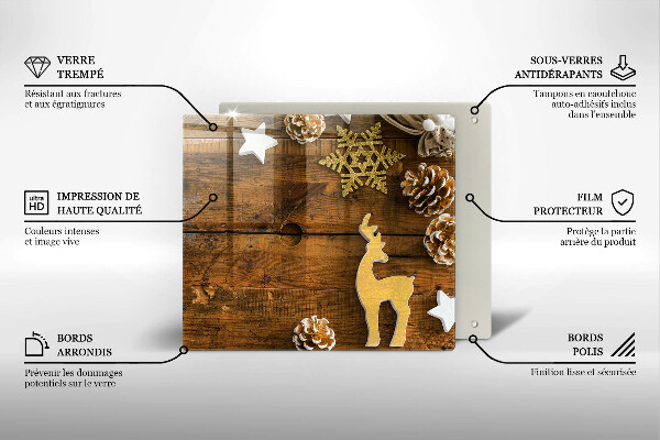 Skleněná deska do kuchyně Vánoční dekorace