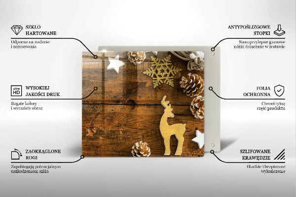 Skleněná deska do kuchyně Vánoční dekorace