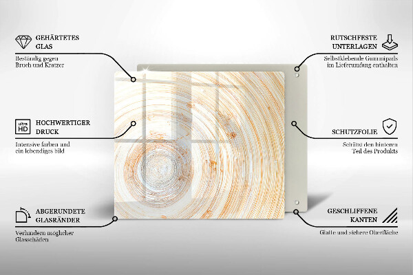 Skleněná deska do kuchyně Textura dřeva