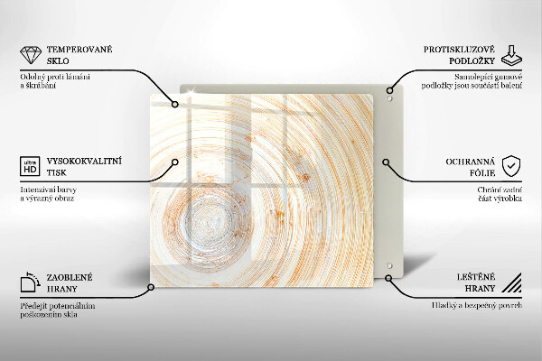 Skleněná deska do kuchyně Textura dřeva