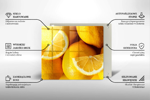 Skleněná deska do kuchyně Šťavnaté citrony