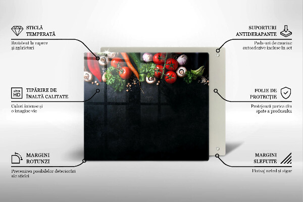 Skleněná deska do kuchyně Barevná zelenina