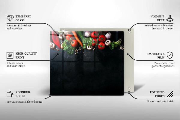 Skleněná deska do kuchyně Barevná zelenina