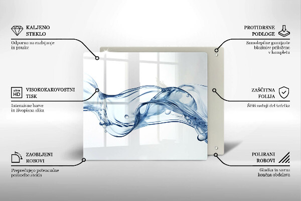 Skleněná deska do kuchyně Křišťálová voda