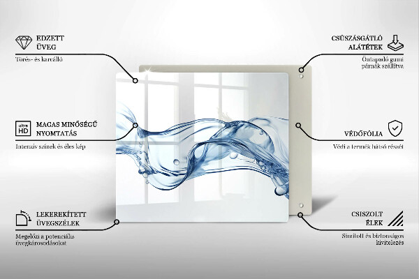 Skleněná deska do kuchyně Křišťálová voda