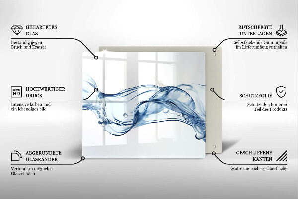 Skleněná deska do kuchyně Křišťálová voda