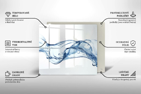 Skleněná deska do kuchyně Křišťálová voda