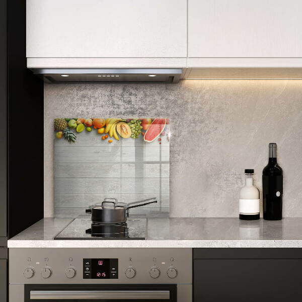 Krájecí prkénko skleněné Ovoce na prknech