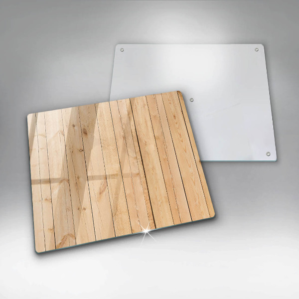Skleněná deska do kuchyně Jemné dřevěné desky