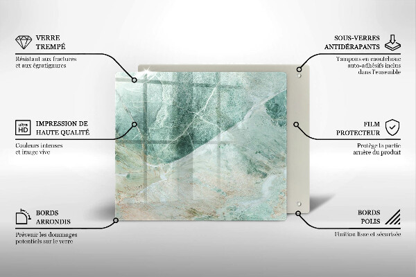 Skleněná krájecí deska Kamenná struktura