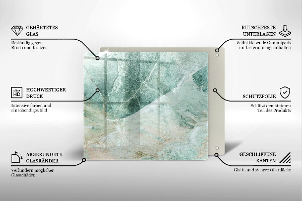 Skleněná krájecí deska Kamenná struktura