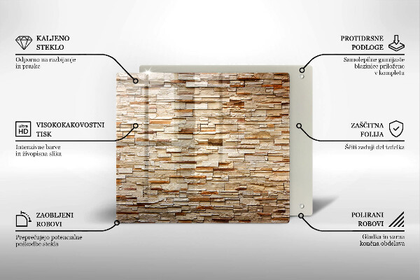 Skleněná krájecí deska Textura dekorativních kamenů