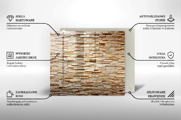 Skleněná krájecí deska Textura dekorativních kamenů