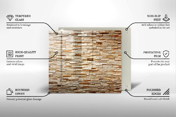 Skleněná krájecí deska Textura dekorativních kamenů