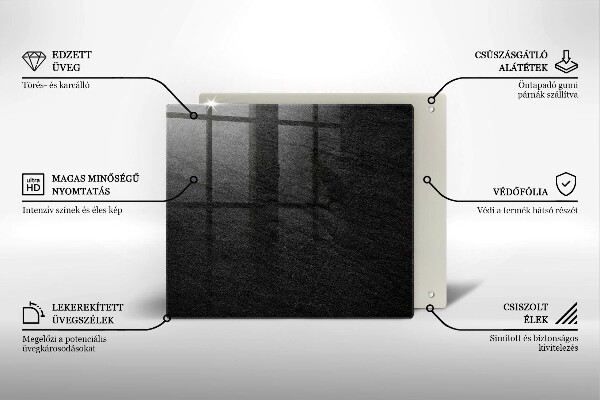 Krájecí prkénko skleněné Rock textury