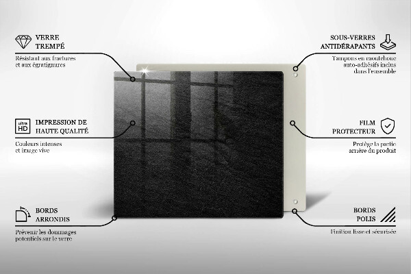 Krájecí prkénko skleněné Rock textury