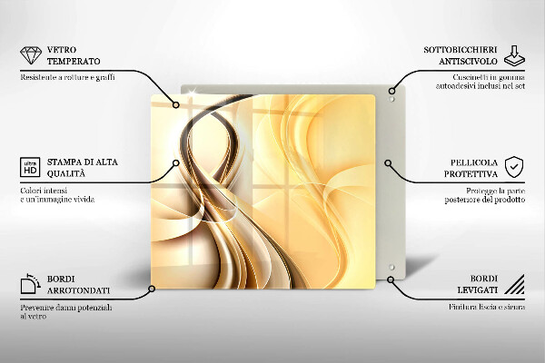 Skleněná krájecí deska Abstrakce kouře