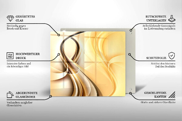 Skleněná krájecí deska Abstrakce kouře