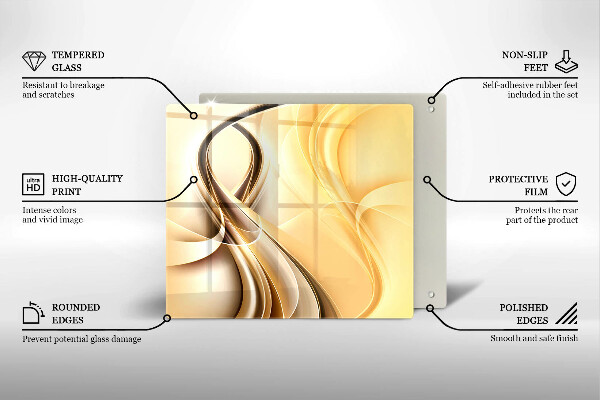 Skleněná krájecí deska Abstrakce kouře