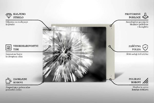 Skleněná krájecí deska Jemná pampeliška