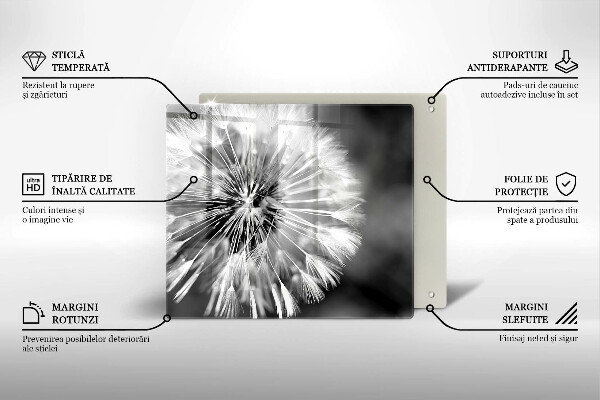 Skleněná krájecí deska Jemná pampeliška