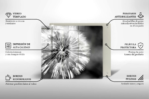 Skleněná krájecí deska Jemná pampeliška