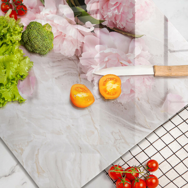 Skleněná krájecí deska Jemné květy růží