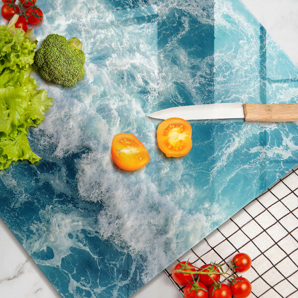 Krájecí prkénko skleněné Vlny mořské vody