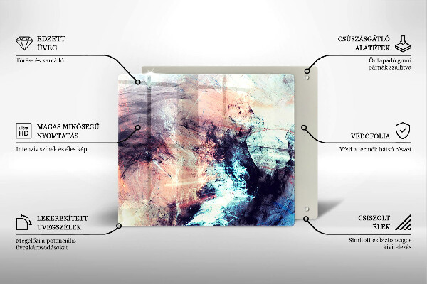 Krájecí prkénko skleněné Malovaná abstrakce