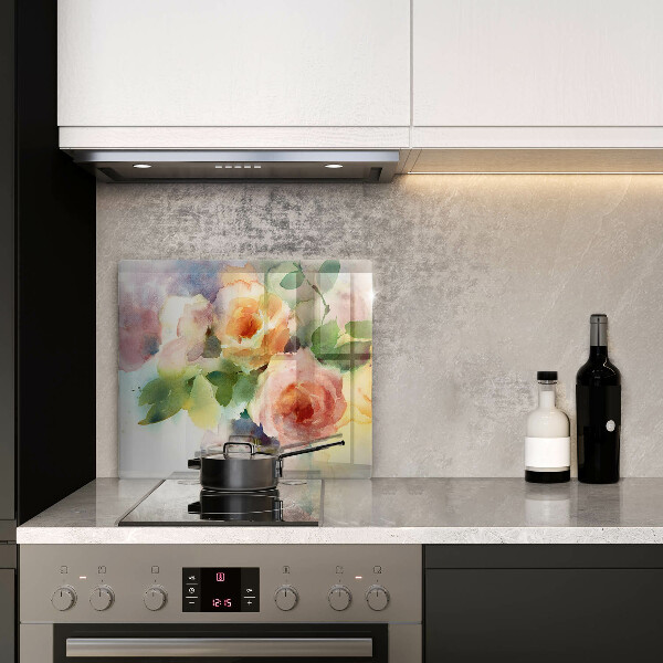 Krájecí prkénko skleněné Malované květiny