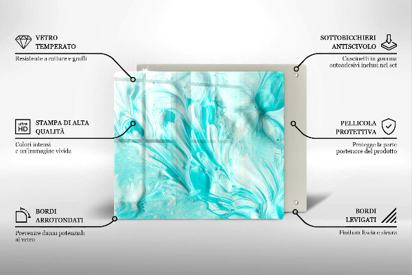 Krájecí prkénko skleněné Abstrakce barvy