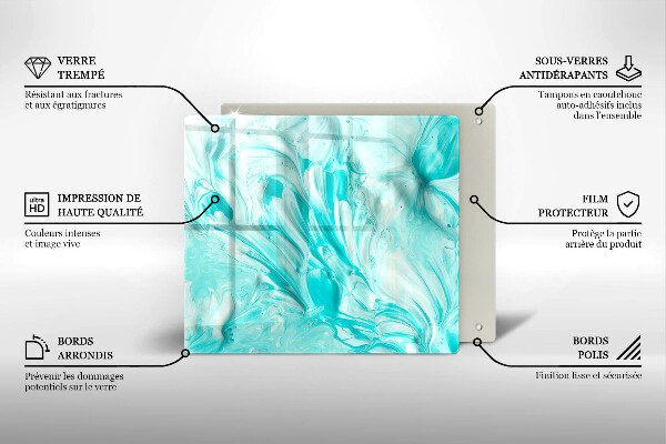 Krájecí prkénko skleněné Abstrakce barvy