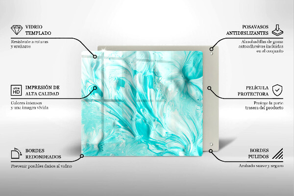 Krájecí prkénko skleněné Abstrakce barvy