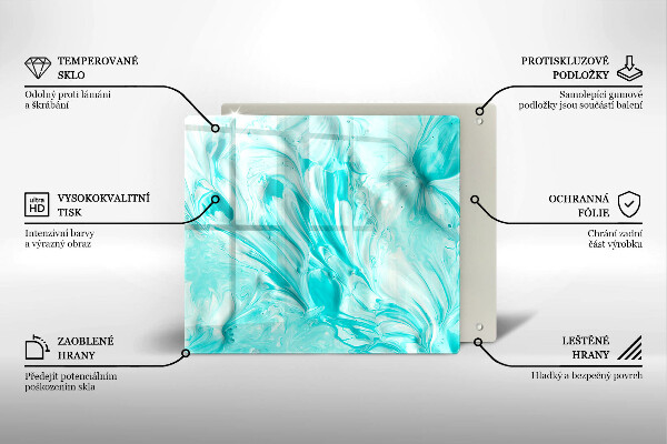 Krájecí prkénko skleněné Abstrakce barvy