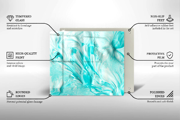 Krájecí prkénko skleněné Abstrakce barvy