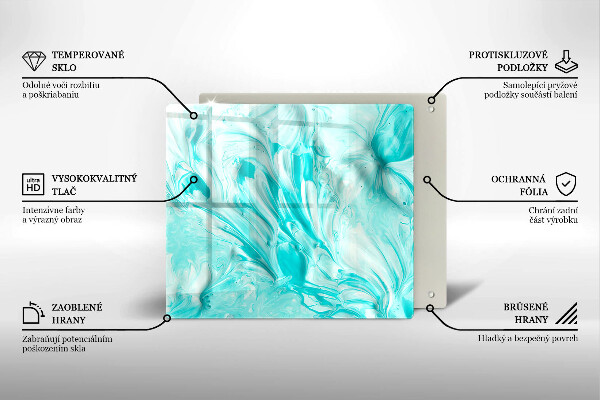 Krájecí prkénko skleněné Abstrakce barvy