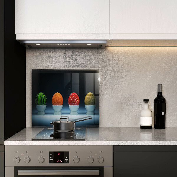 Skleněná krájecí deska Abstraktní ovocná vejce