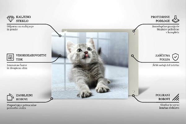 Skleněná krájecí deska Malé roztomilé kotě