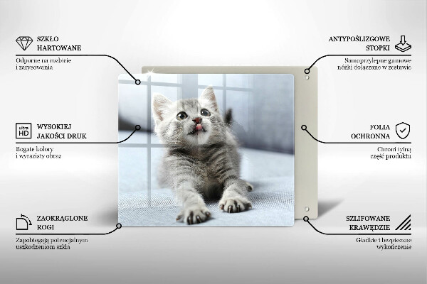 Skleněná krájecí deska Malé roztomilé kotě