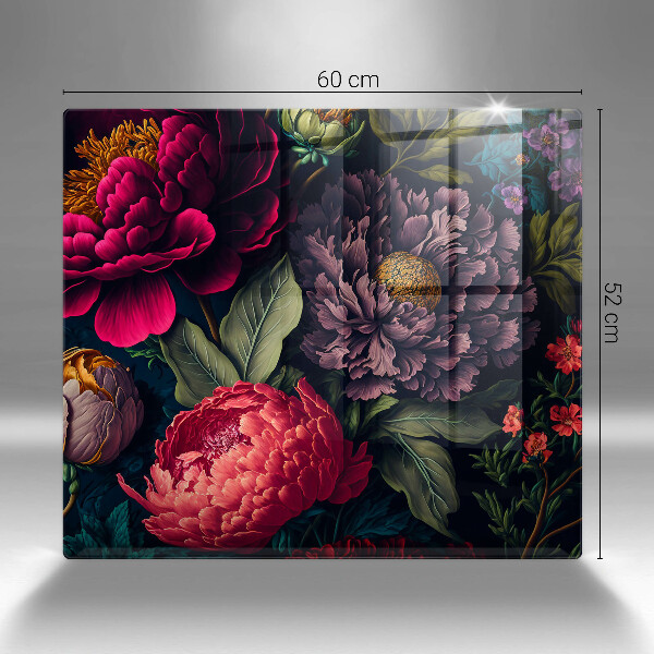 Krájecí prkénko skleněné Krásné květiny